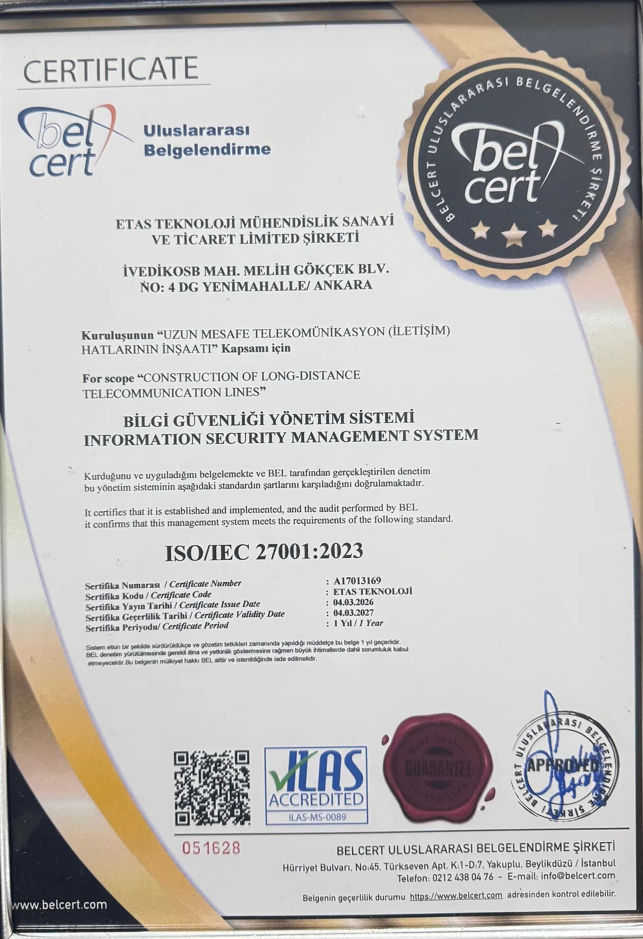 BİLGİ GÜVENLİĞİ YÖNETİM SİSTEMİ